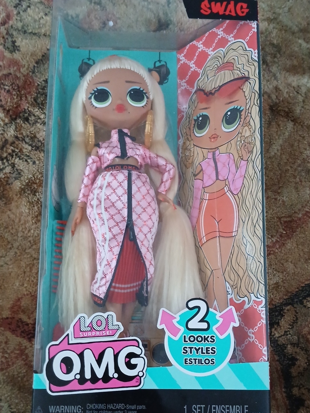 L.O.L. Surprise! Doll with Pink Patterned Coat and Blonde Hair